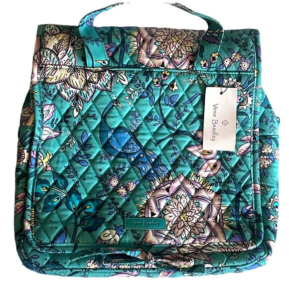 Vera Bradley New Grand Hanging Organizer Peacock Garden Teal Travel